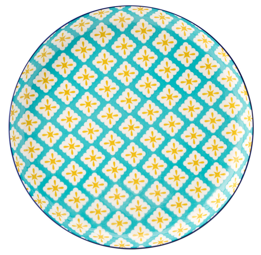 Cadiz Blue & Yellow Plate 10.5